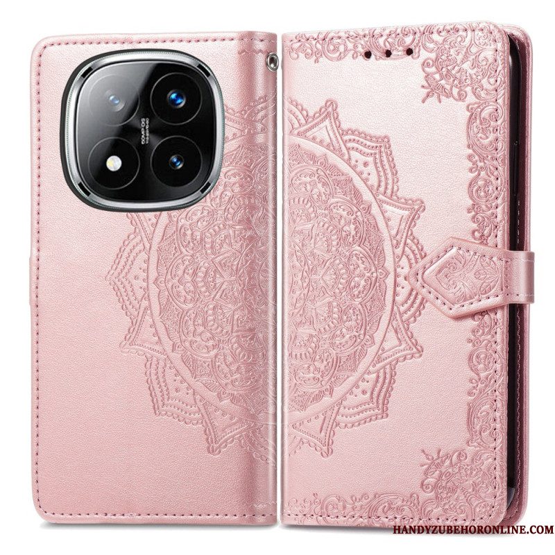 Leren Hoesje Voor Xiaomi Redmi Note 14 Pro 4g Barokke Mandala