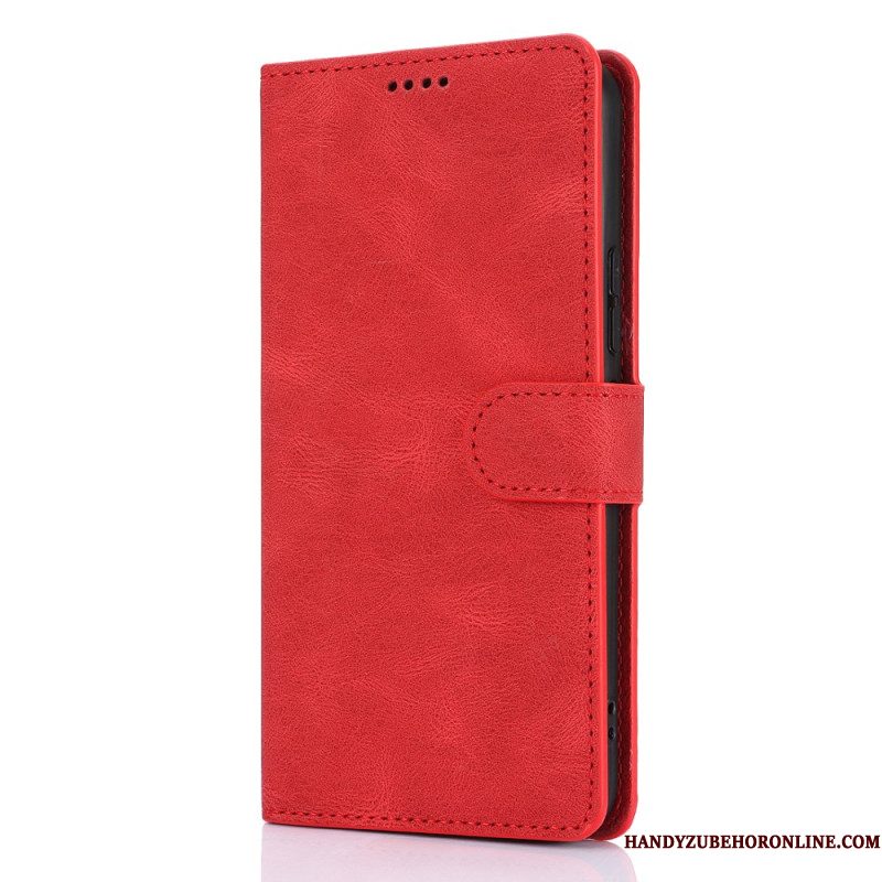 Leren Hoesje Voor Xiaomi Redmi Note 14 Pro 4g Suède-effect Met Bandje