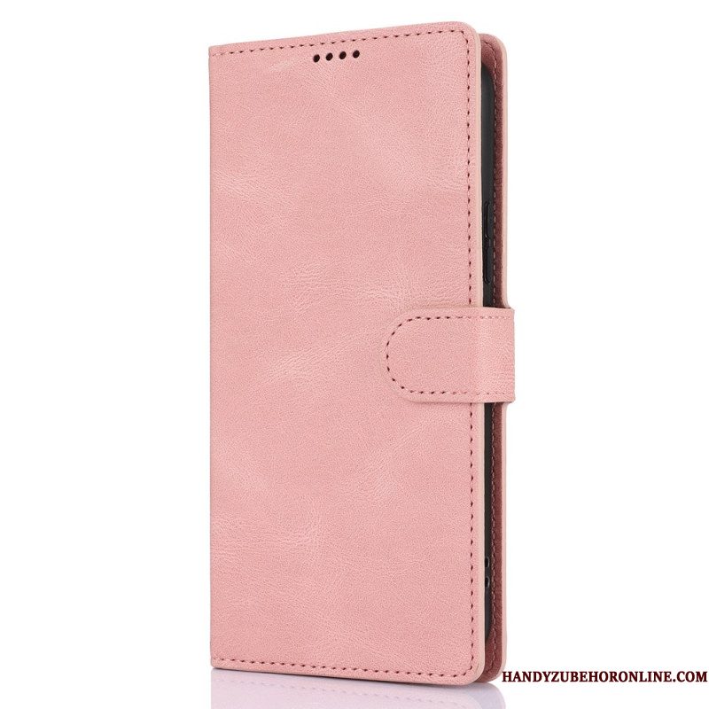 Leren Hoesje Voor Xiaomi Redmi Note 14 Pro 4g Suède-effect Met Bandje