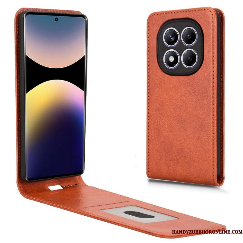 Leren Hoesje Voor Xiaomi Redmi Note 14 Pro 4g Verticaal Flip-design