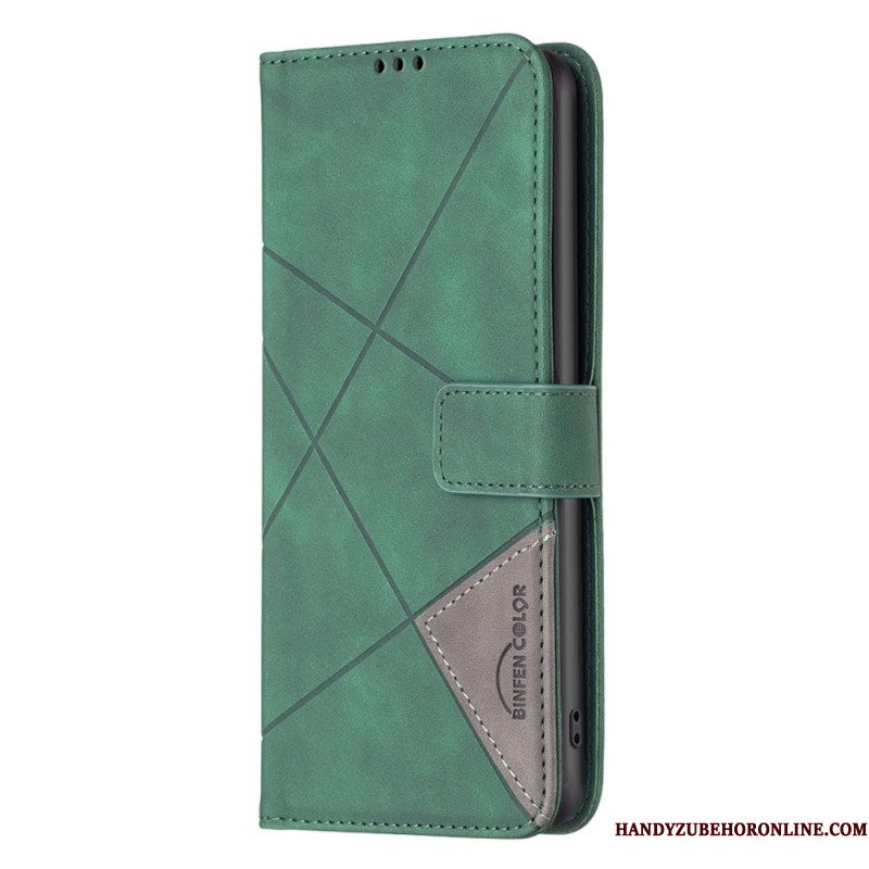 Leren Hoesje Voor Xiaomi Redmi Note 14 Pro 5g Binfen Color Geometrisch