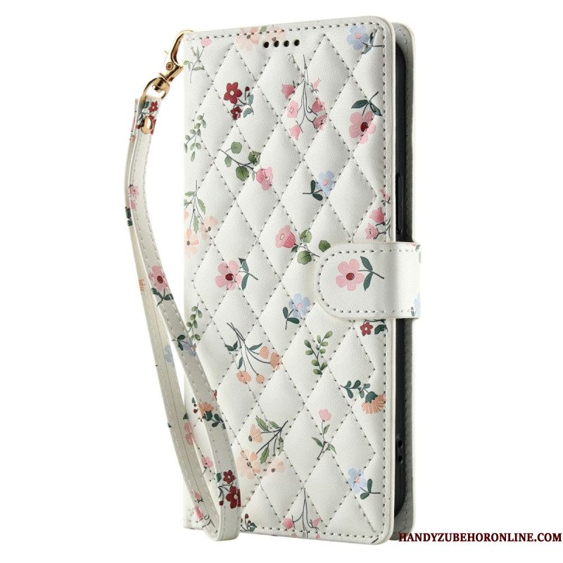 Leren Hoesje Voor Xiaomi Redmi Note 15 5g Bloemenbandje