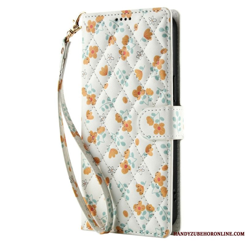 Leren Hoesje Voor Xiaomi Redmi Note 15 5g Bloemenbandje
