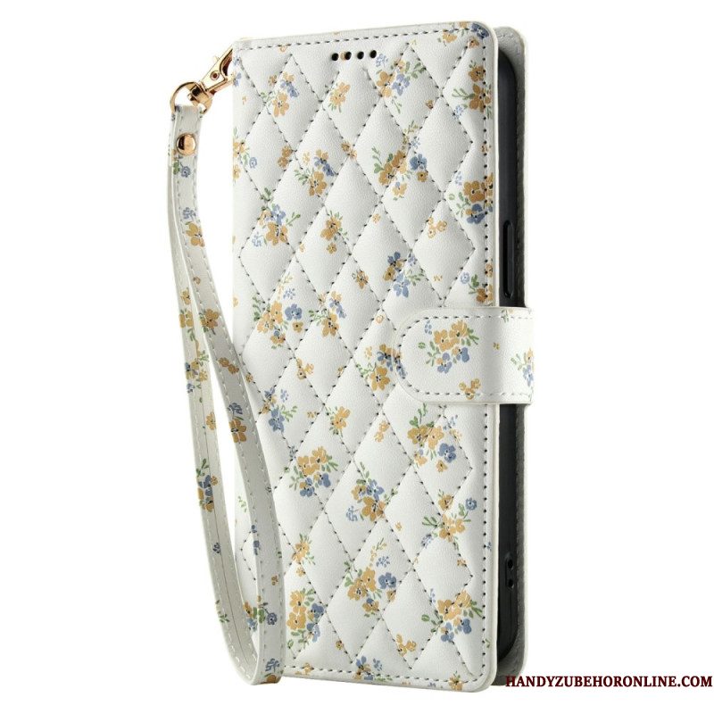 Leren Hoesje Voor Xiaomi Redmi Note 15 5g Bloemenbandje