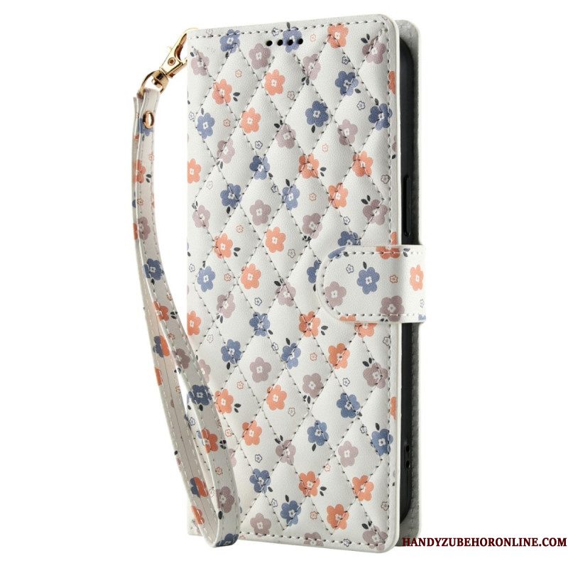 Leren Hoesje Voor Xiaomi Redmi Note 15 5g Bloemenbandje