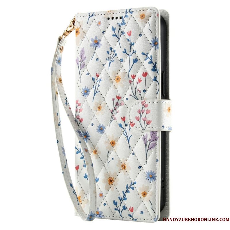 Leren Hoesje Voor Xiaomi Redmi Note 15 5g Bloemenbandje