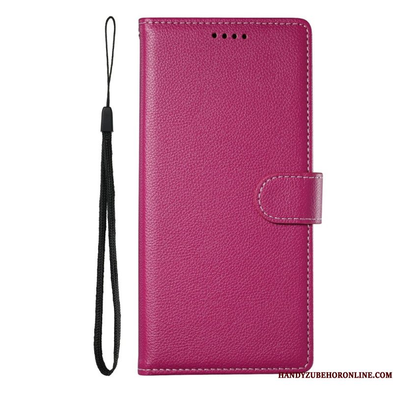 Leren Hoesje Voor Xiaomi Redmi Note 15 Pro 5g Effen Kunstleer