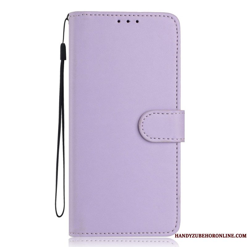 Leren Hoesje Voor Xiaomi Redmi Note 15 Pro 5g Effen Kunstleer
