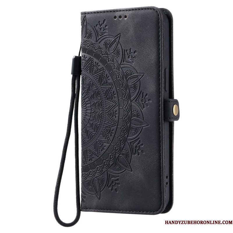 Leren Hoesje Voor Xiaomi Redmi Note 15 Pro 5g Mandala Suède-effect