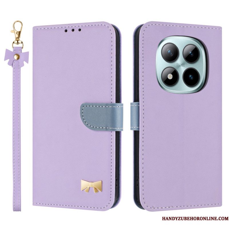 Leren Hoesje Voor Xiaomi Redmi Note 15 Pro Plus 5g Decoratieve Strik