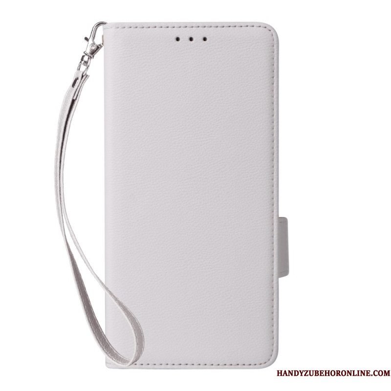 Leren Hoesje Voor Xiaomi Redmi Note 15 Pro Plus 5g Lychee Kunstleer Met Bandje