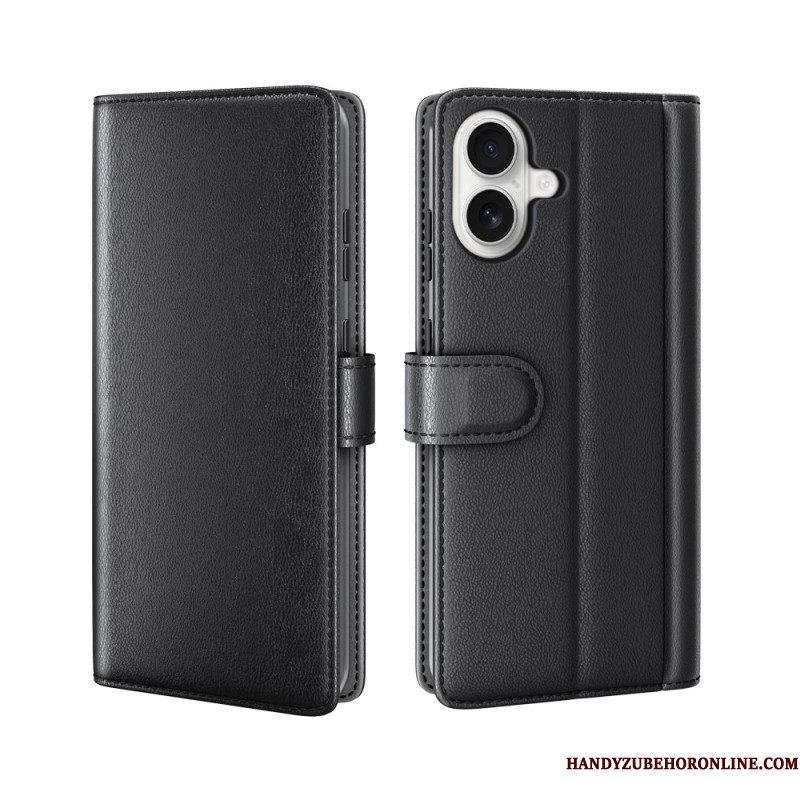 Leren Hoesje Voor iPhone 17 Portemonnee Van Echt Leer