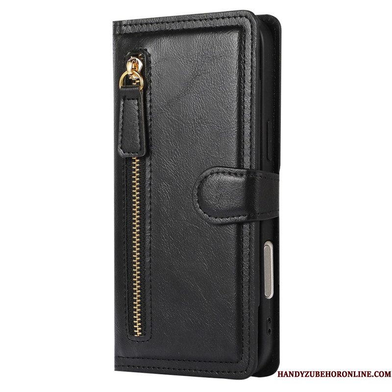Leren Hoesje Voor iPhone 17 Pro Max Vak Met Rits