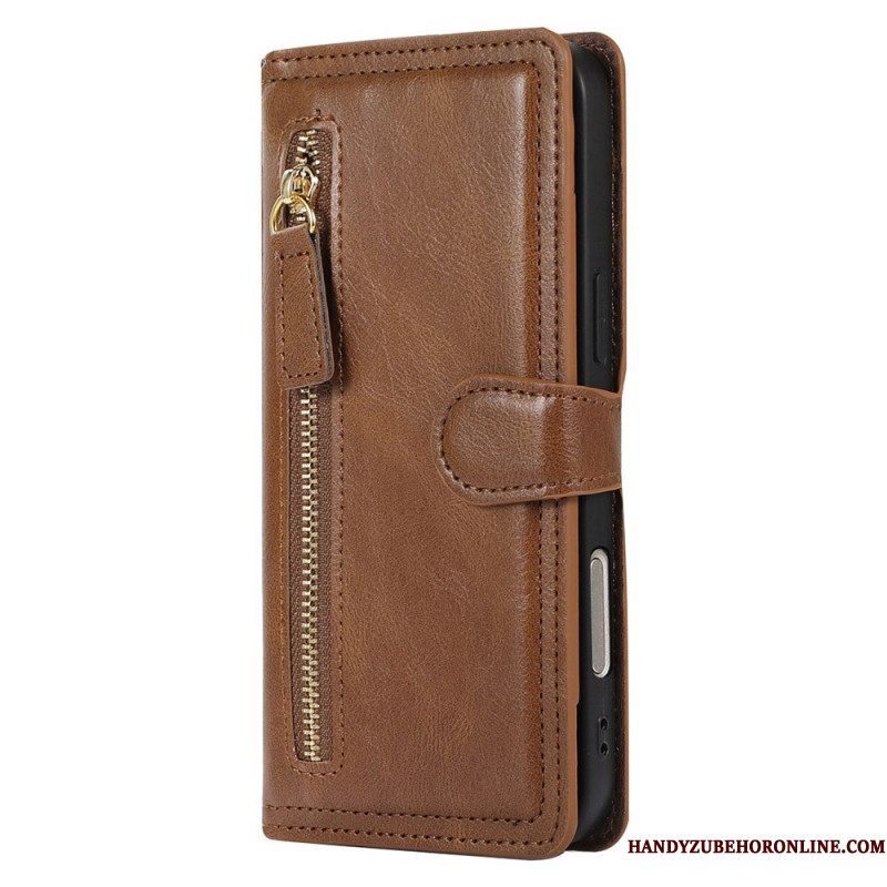 Leren Hoesje Voor iPhone 17 Pro Max Vak Met Rits