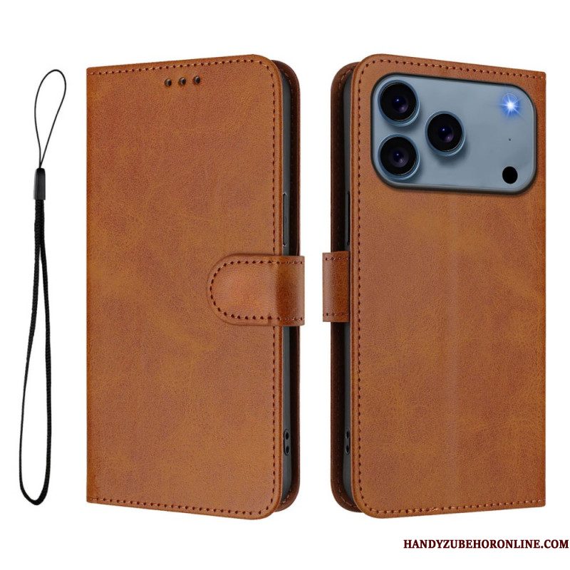 Leren Hoesje Voor iPhone 17 Pro Rfid-bescherming