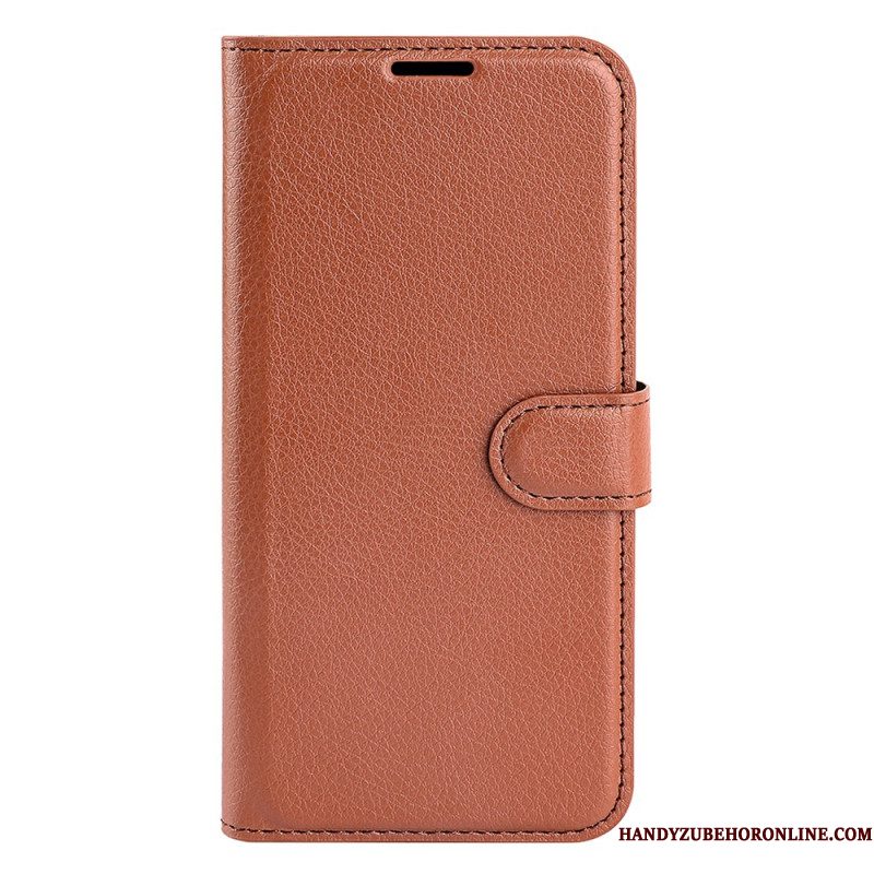 Leren Hoesje Xiaomi 15 Lychee Kunstleer Klassiek Bescherming Hoesje