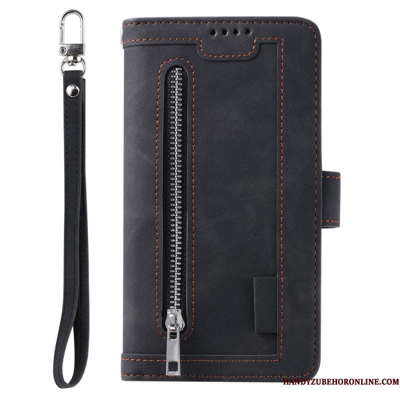 Leren Hoesje Xiaomi 15 Portemonnee Met Ritssluiting Bescherming Hoesje