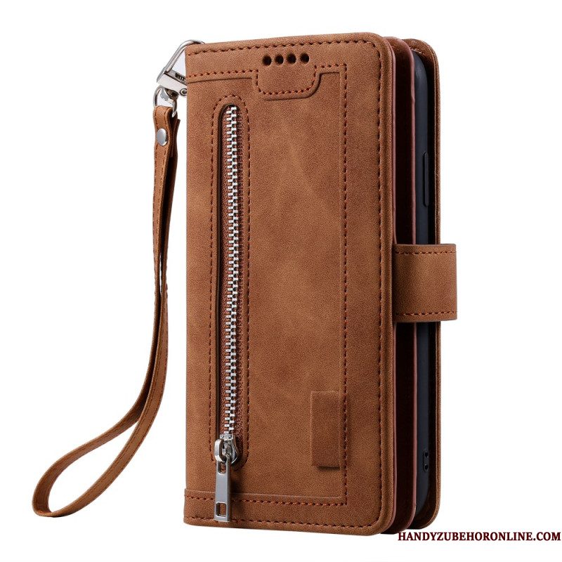 Leren Hoesje Xiaomi 15 Portemonnee Met Ritssluiting Bescherming Hoesje