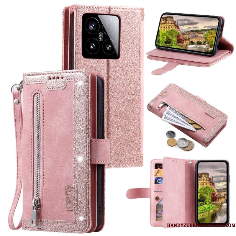 Leren Hoesje Xiaomi 15 Portemonnee Met Ritssluiting Bescherming Hoesje