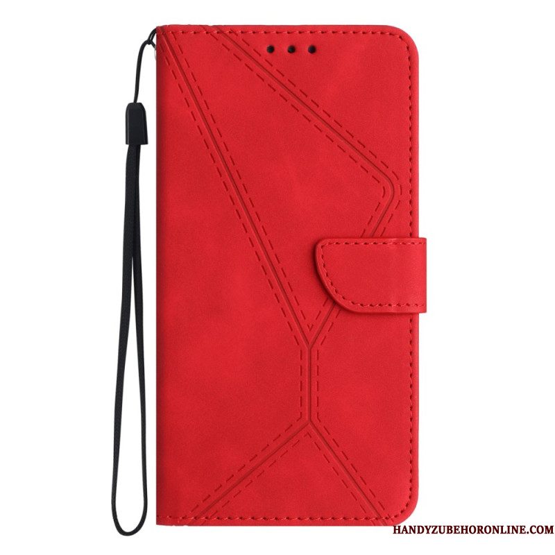 Leren Hoesje Xiaomi 15 Pro Lijnen En Strepen