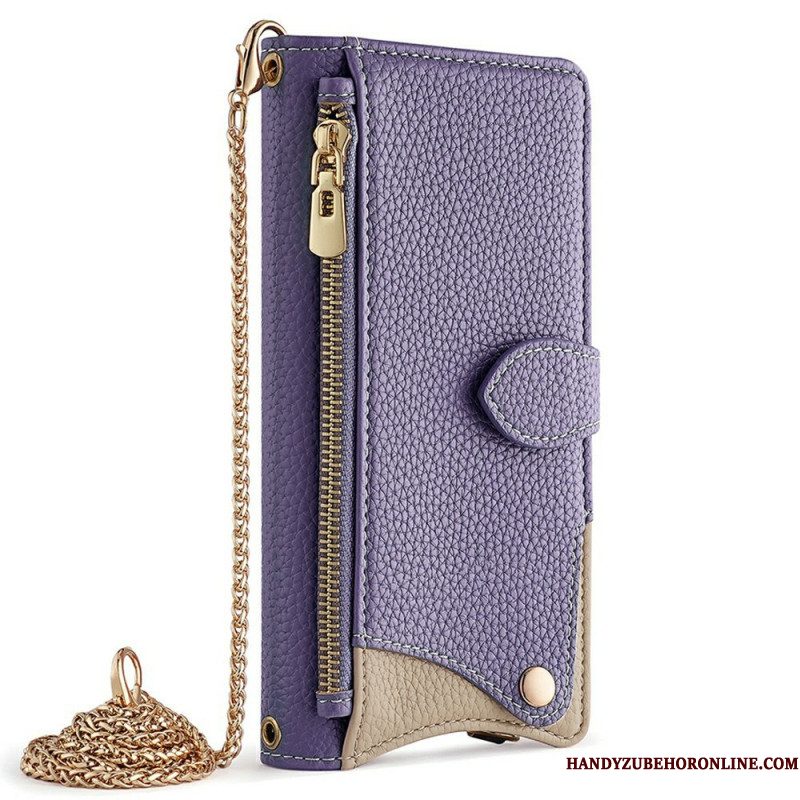 Leren Hoesje Xiaomi 15 Pro Portemonnee Met Ketting Bescherming Hoesje