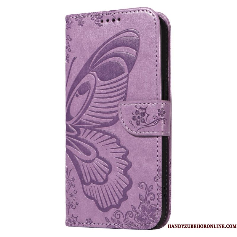 Leren Hoesje Xiaomi 15 Pro Vlinderdesign Bescherming Hoesje