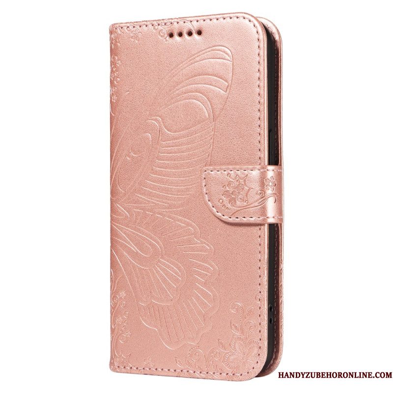 Leren Hoesje Xiaomi 15 Pro Vlinderdesign Bescherming Hoesje