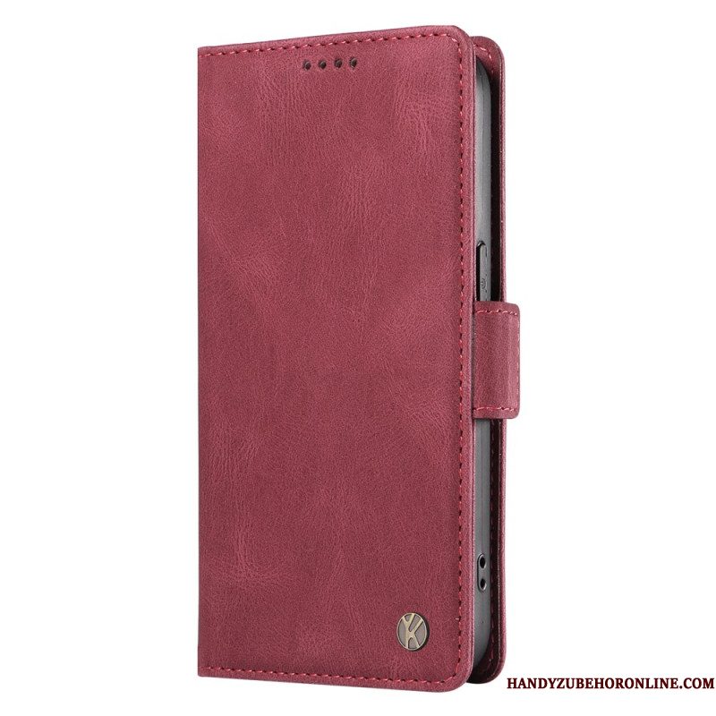 Leren Hoesje Xiaomi 15 Pro Yikatu Suède-effect Bescherming Hoesje