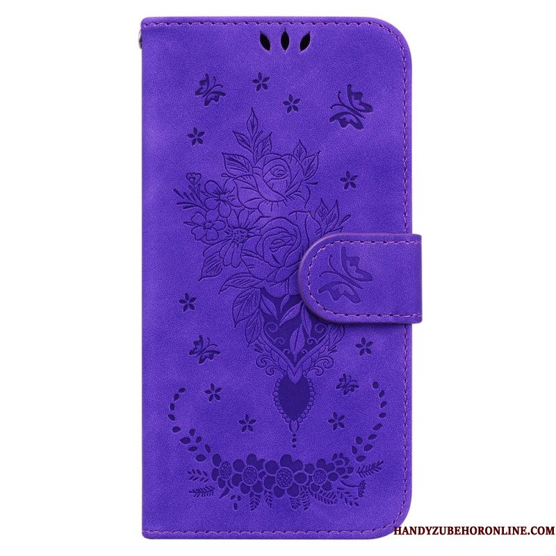 Leren Hoesje Xiaomi 15 Rozen Bescherming Hoesje