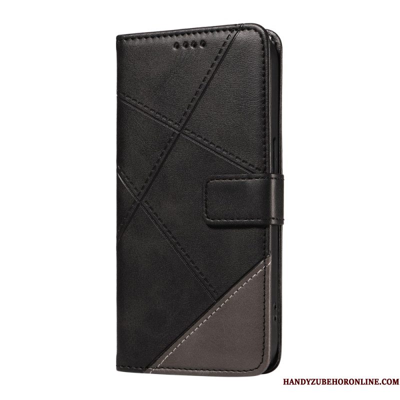 Leren Hoesje Xiaomi 15 Tweekleurige Lijnen En Strepen
