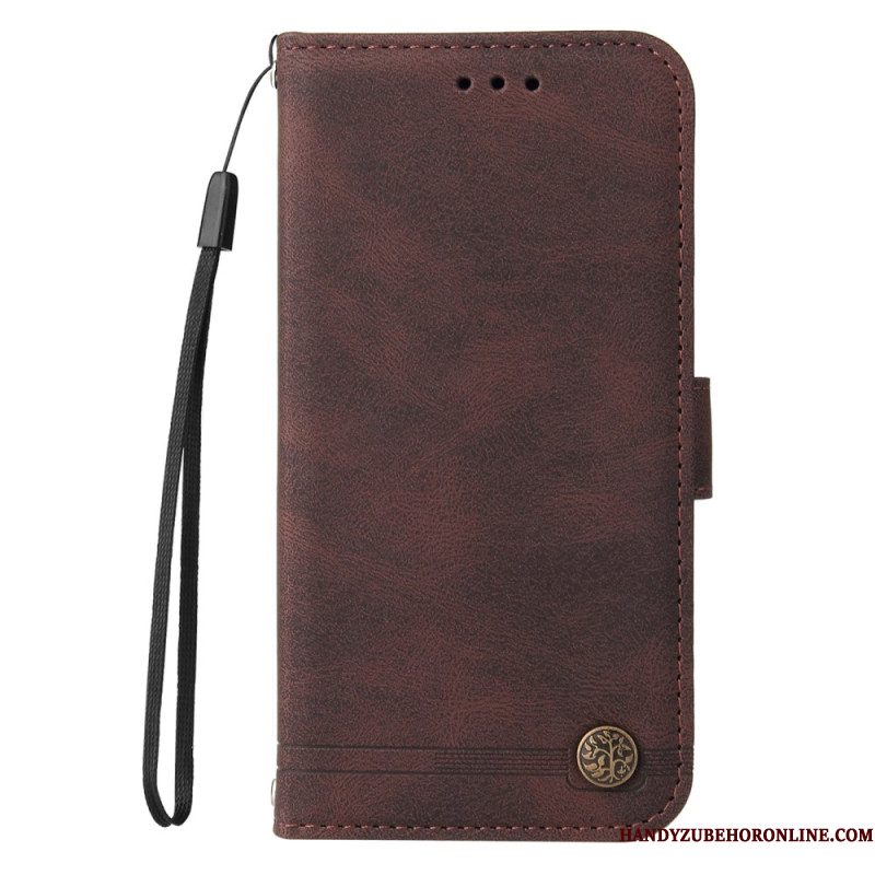 Leren Hoesje Xiaomi 15 Ultra Decoratieve Klinknagel Bescherming Hoesje