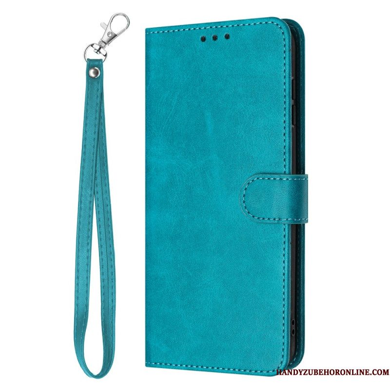 Leren Hoesje Xiaomi 15 Ultra Lederen Bandje-effect Bescherming Hoesje