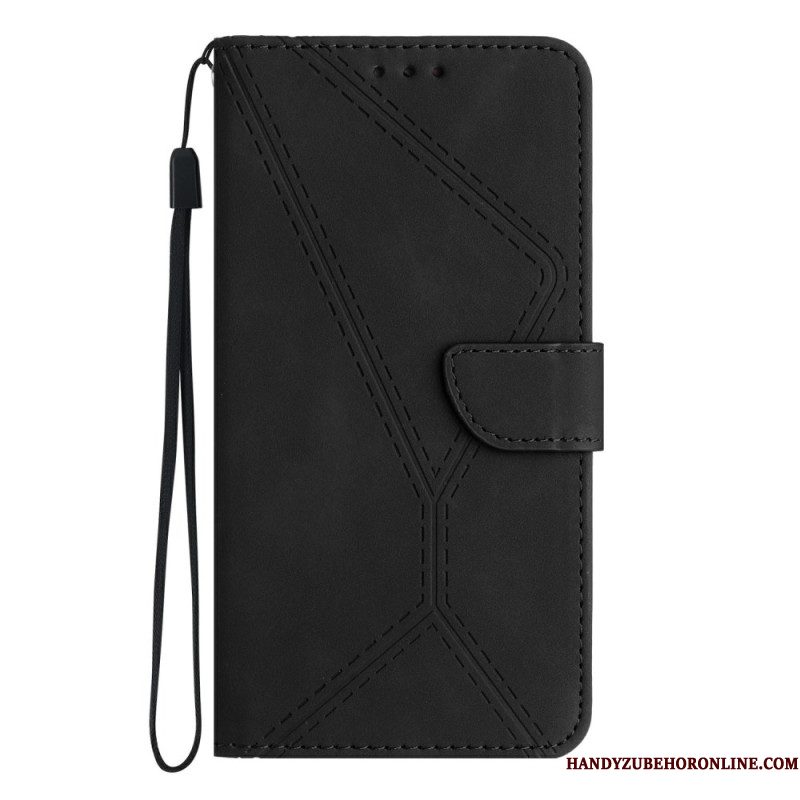 Leren Hoesje Xiaomi 15 Ultra Lijnen En Strepen Bescherming Hoesje