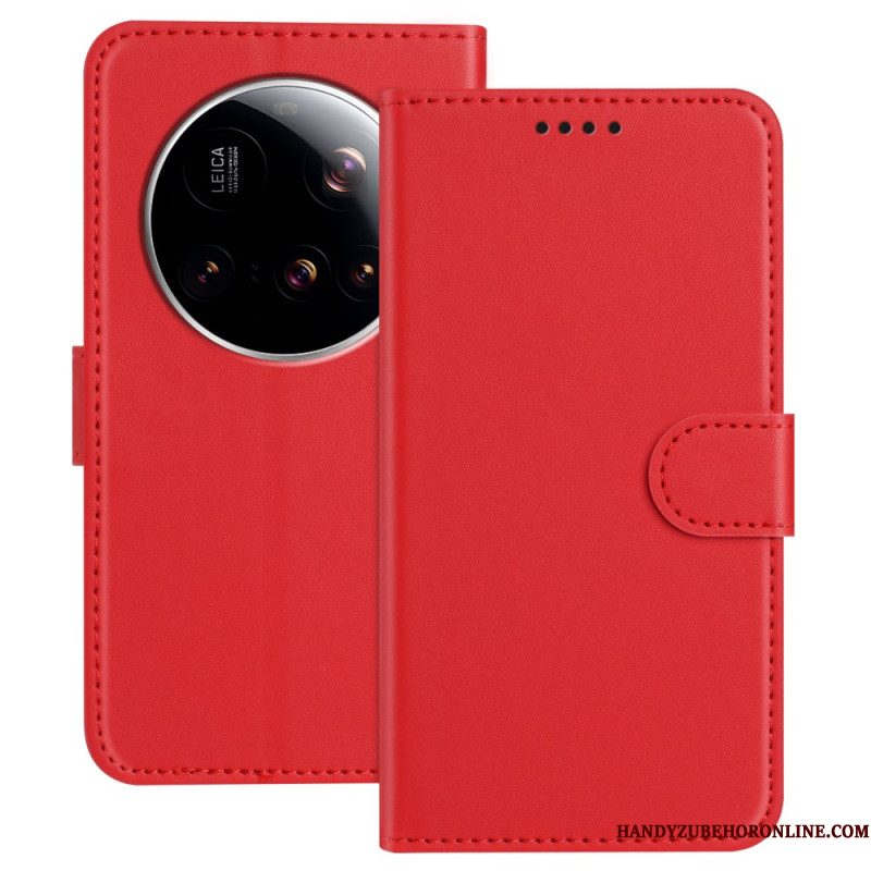 Leren Hoesje Xiaomi 15 Ultra Monochroom Bescherming Hoesje