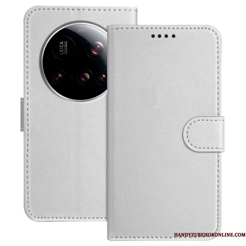 Leren Hoesje Xiaomi 15 Ultra Monochroom Bescherming Hoesje
