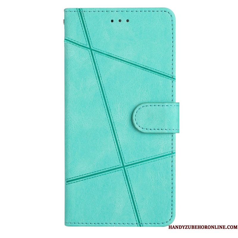 Leren Hoesje Xiaomi 15t Lijnen Bescherming Hoesje