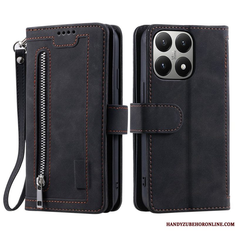 Leren Hoesje Xiaomi 15t Portemonnee Met 9 Kaartsleuven Bescherming Hoesje