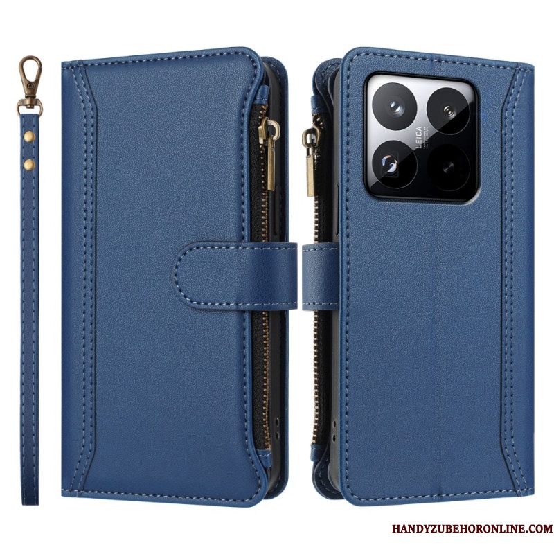 Leren Hoesje Xiaomi 15t Portemonnee Met Riem
