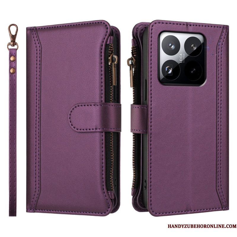 Leren Hoesje Xiaomi 15t Portemonnee Met Riem