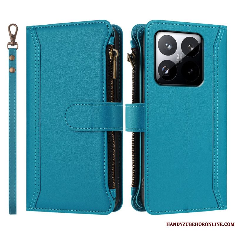 Leren Hoesje Xiaomi 15t Portemonnee Met Riem
