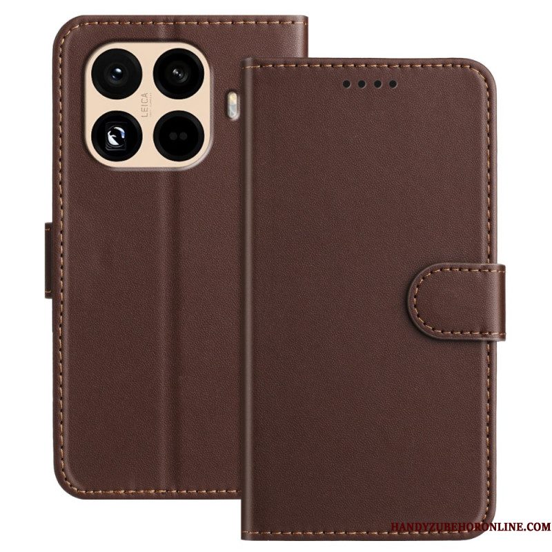 Leren Hoesje Xiaomi 15t Pro Couture Portemonnee