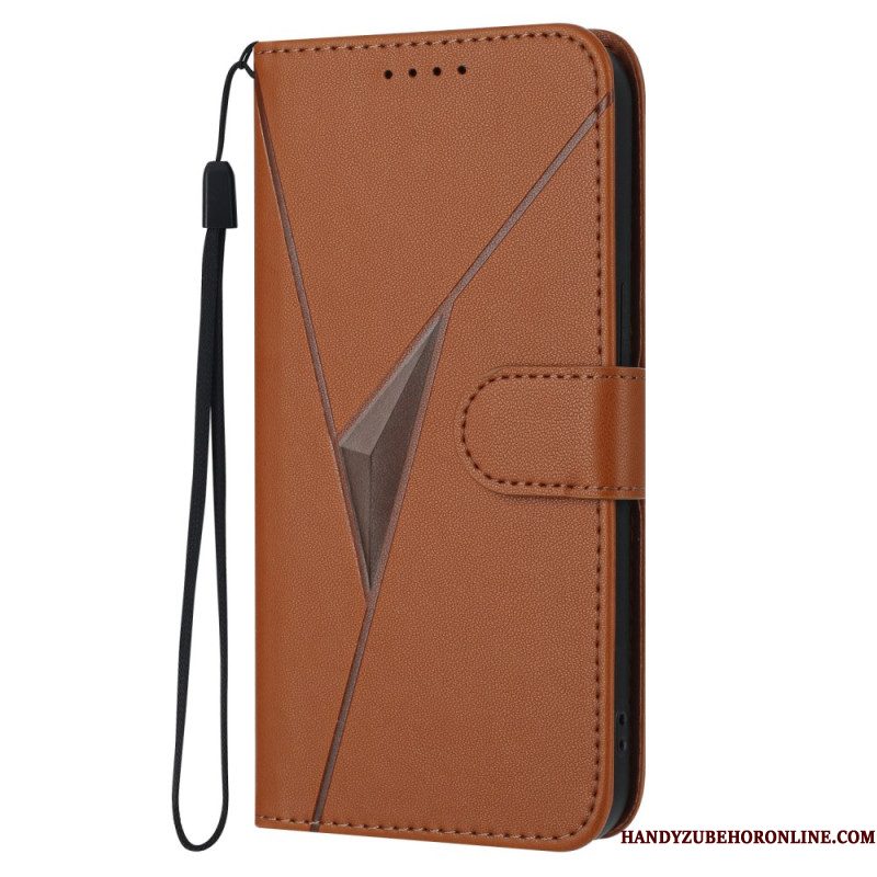 Leren Hoesje Xiaomi 15t Pro Driehoekspatroon