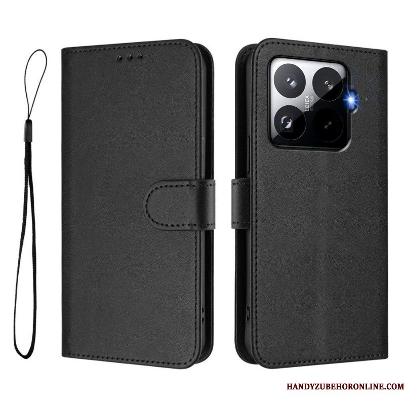Leren Hoesje Xiaomi 15t Pro Rfid-bescherming Met Leerlook Bescherming Hoesje