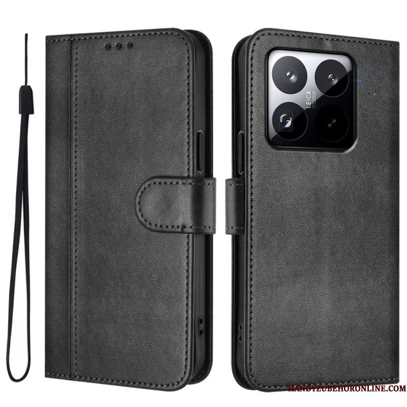 Leren Hoesje Xiaomi 15t Vintage Portemonnee Bescherming Hoesje