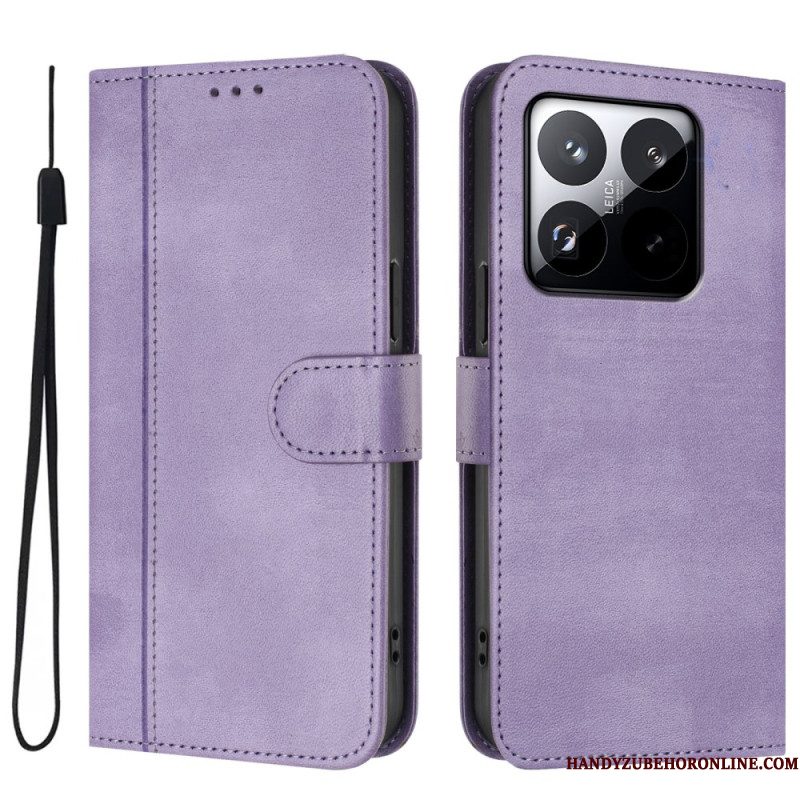 Leren Hoesje Xiaomi 15t Vintage Portemonnee Bescherming Hoesje