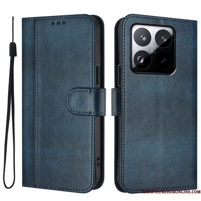 Leren Hoesje Xiaomi 15t Vintage Portemonnee Bescherming Hoesje