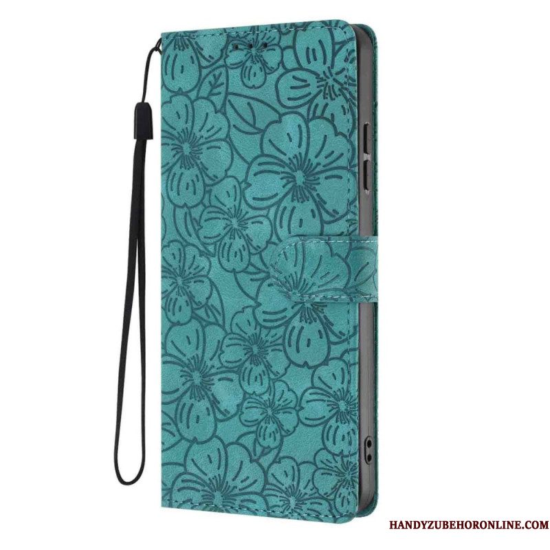 Leren Hoesje Xiaomi 17 Bloemenpatroon Bescherming Hoesje