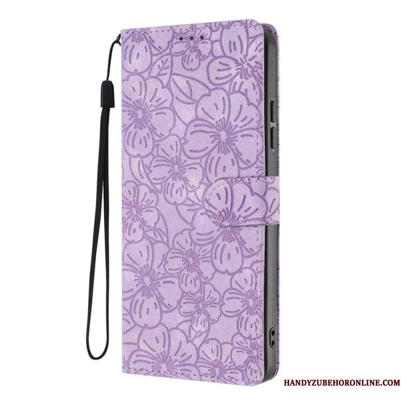 Leren Hoesje Xiaomi 17 Bloemenpatroon Bescherming Hoesje