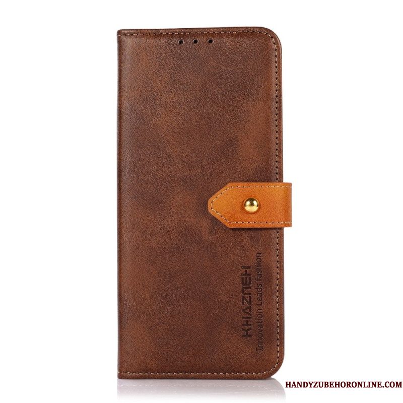 Leren Hoesje Xiaomi 17 Khazneh Gouden Sluiting Bescherming Hoesje