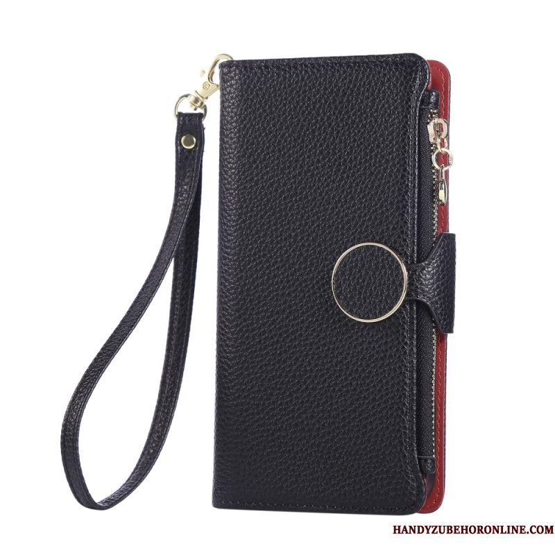 Leren Hoesje Xiaomi 17 Portemonnee Met Rits Bescherming Hoesje